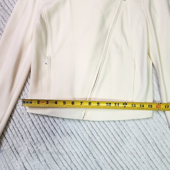 Lauren Ralph Lauren Ivory Women's Moto Jacket Full Crossbody Zip XS - Picture 16 of 16